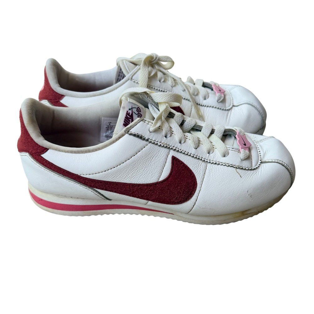 Nike Cortez Valentines Day 2024 Sail Red Heart FZ5167-133 Womens Size 8 - Picture 2 of 8